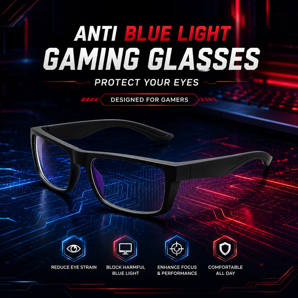 Color-Lens Blue-Light Gaming Glasses