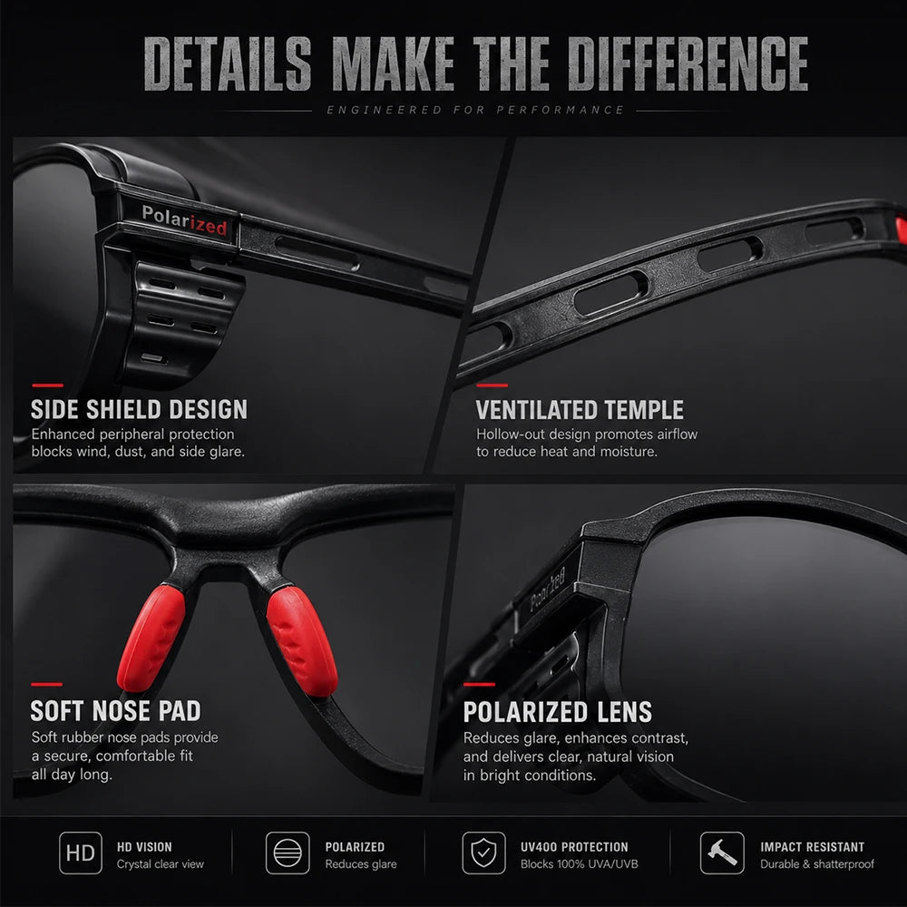 Retro Polarized Punk Sunglasses