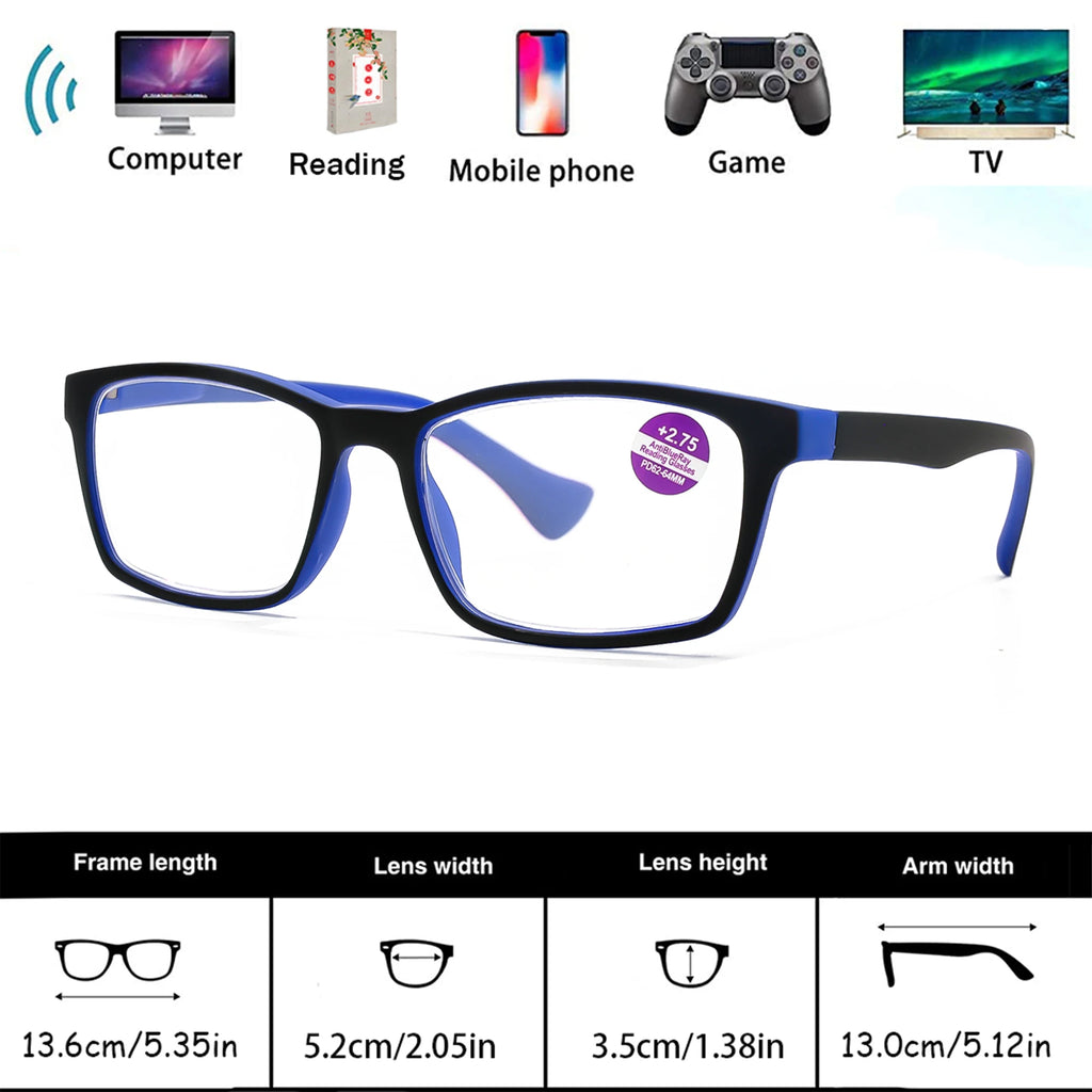 Two-Pair Rectangle Reading Glasses Set