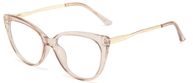 Vintage Alloy Cat-Eye Blue Light Glasses