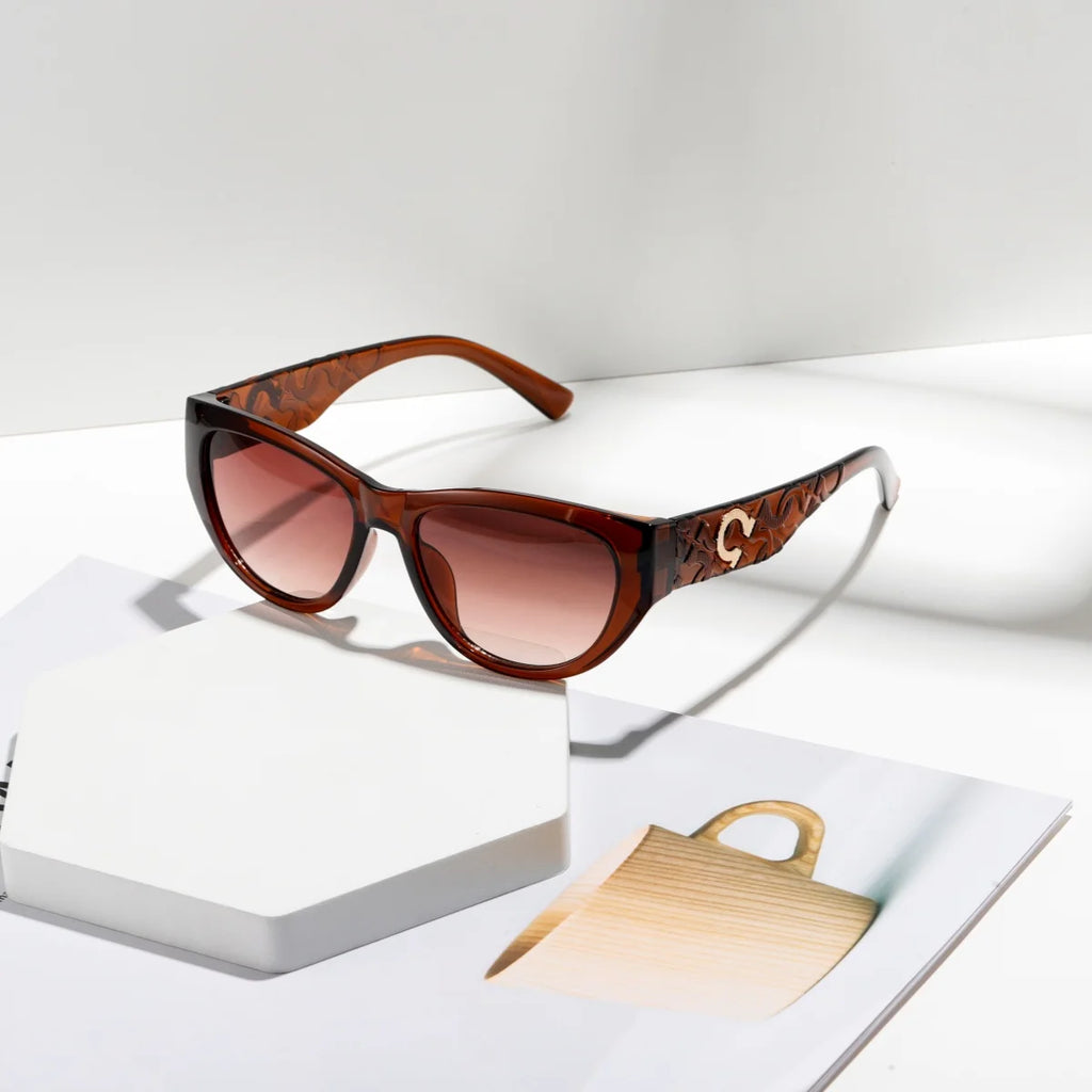 Vintage Oval Gradient Sunglasses