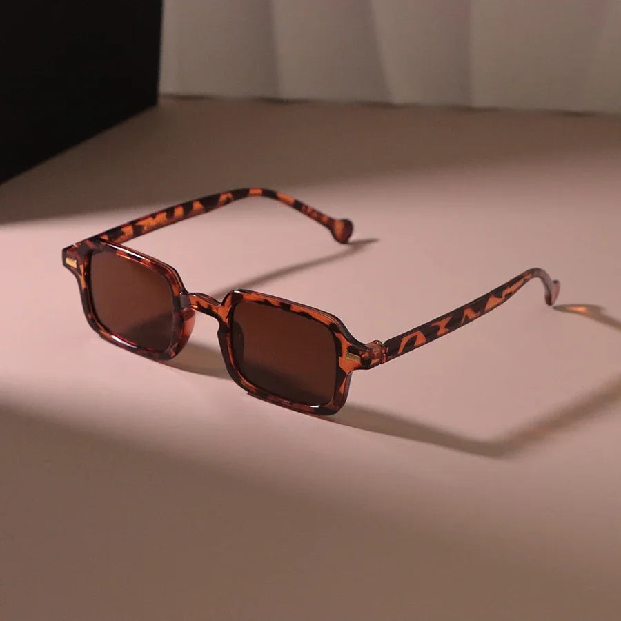 Vintage Mirrored Rectangle Sunglasses