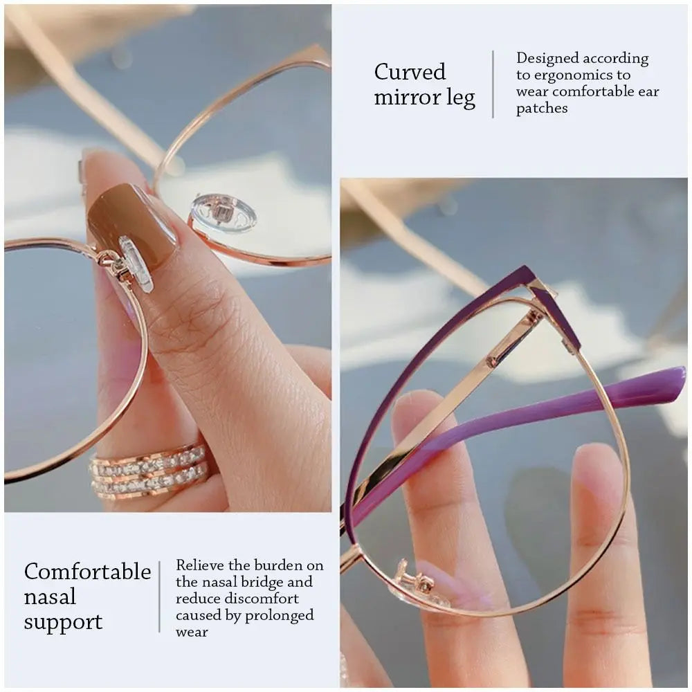 Metal Cat-Eye Blue-Light Glasses
