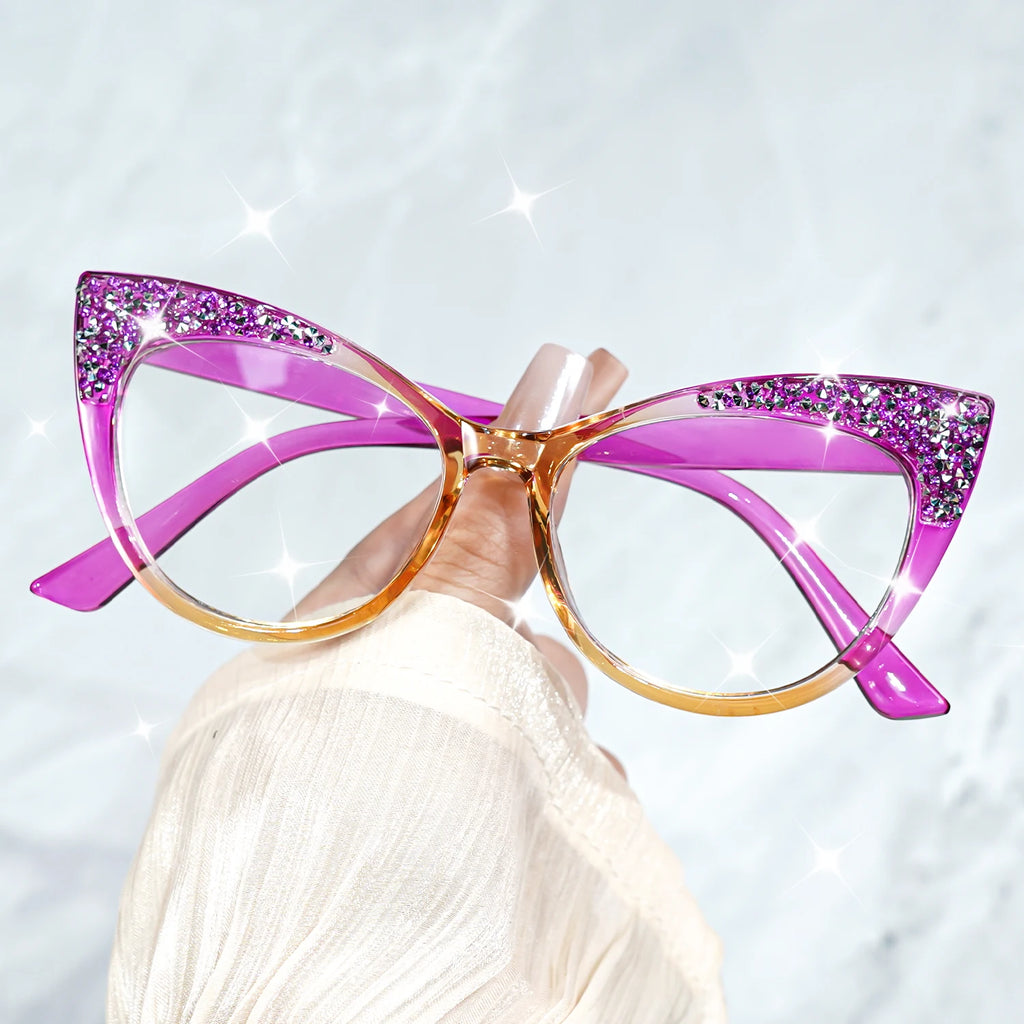 Retro Cat-Eye Clear Lens Glasses