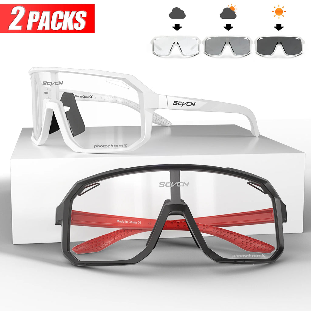 2-Pack Photochromic Cycling Sunglasses