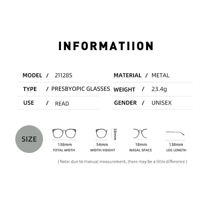 Lightweight Rectangle Reading Glasses