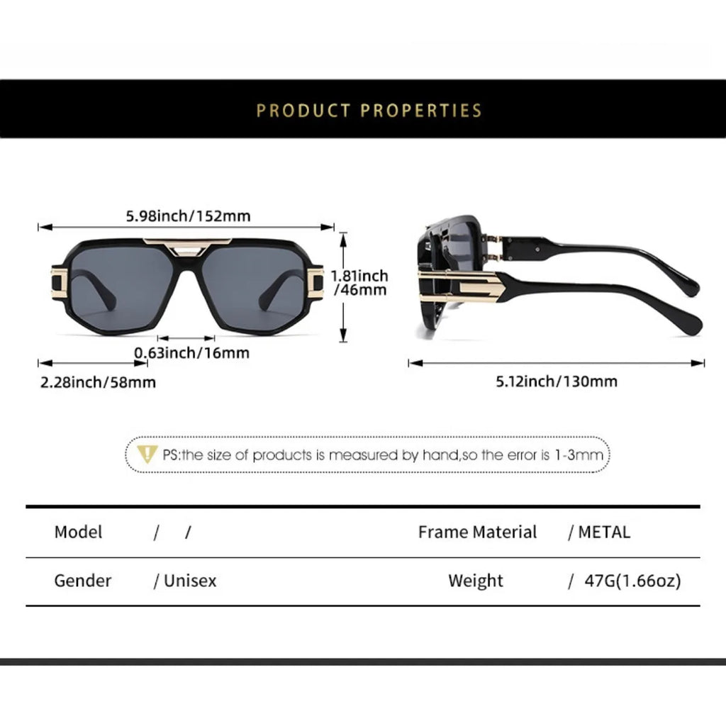 Men’s Retro Rectangle Sunglasses