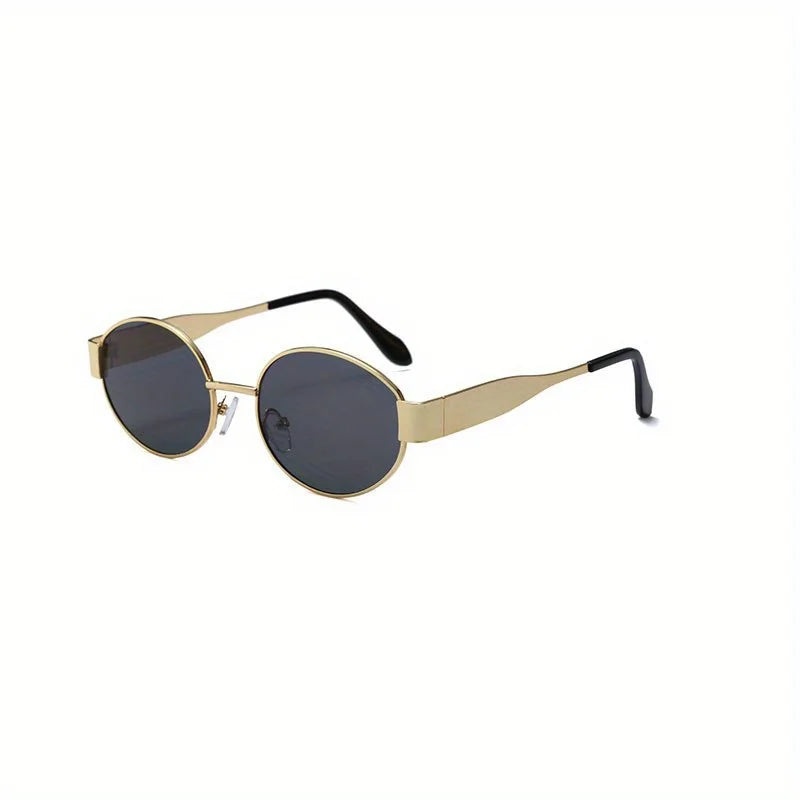 Classic Gold Oval Sunglasses