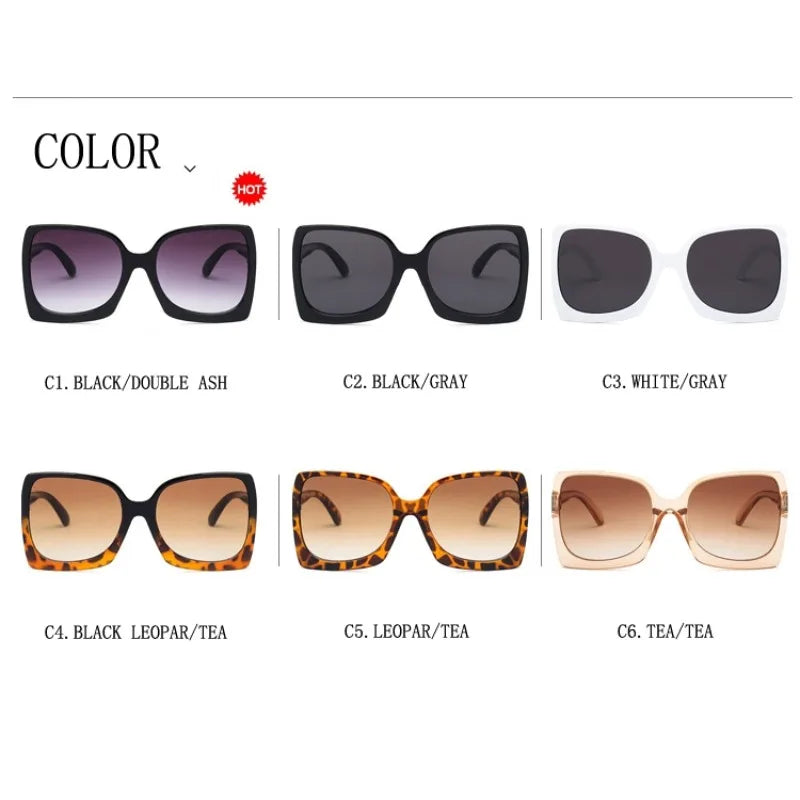 Big Frame Oversized Square Sunglasses