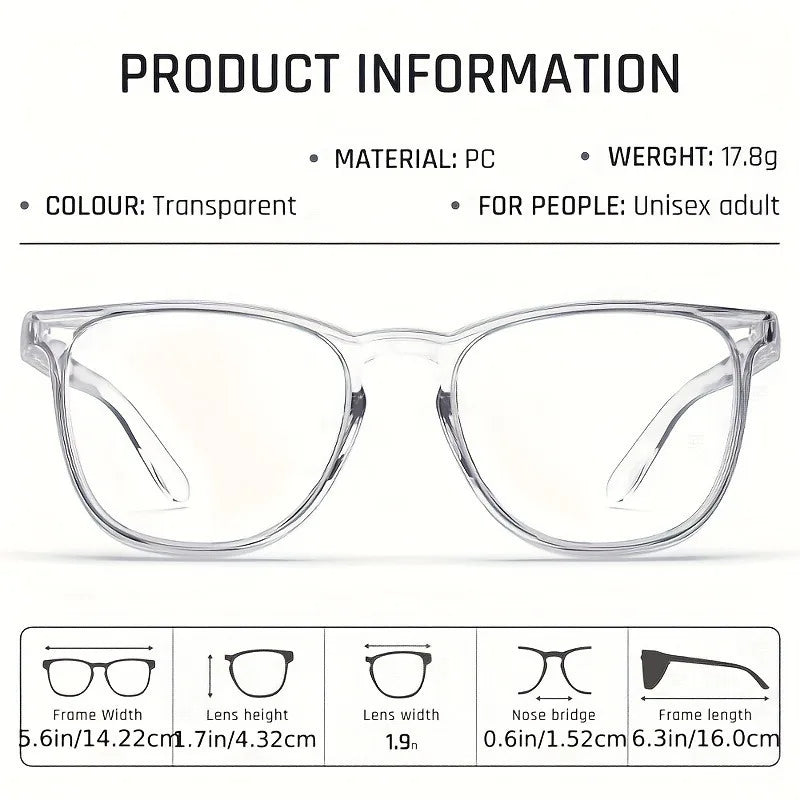 Transparent Anti-Fog Outdoor Glasses
