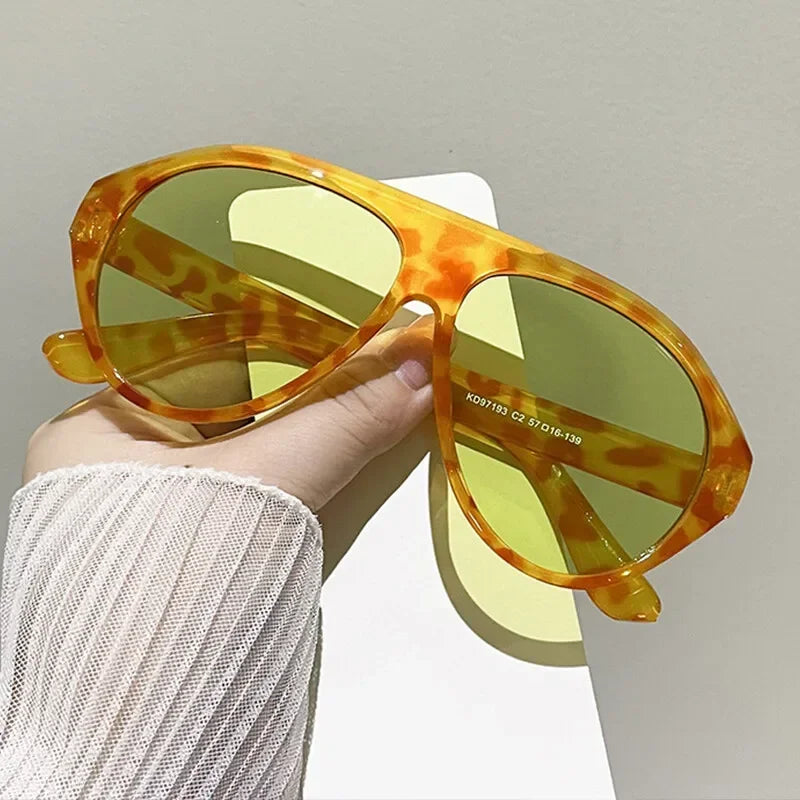 Oversized Pilot Shield Sunglasses
