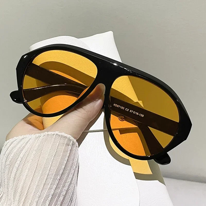 Oversized Pilot Shield Sunglasses
