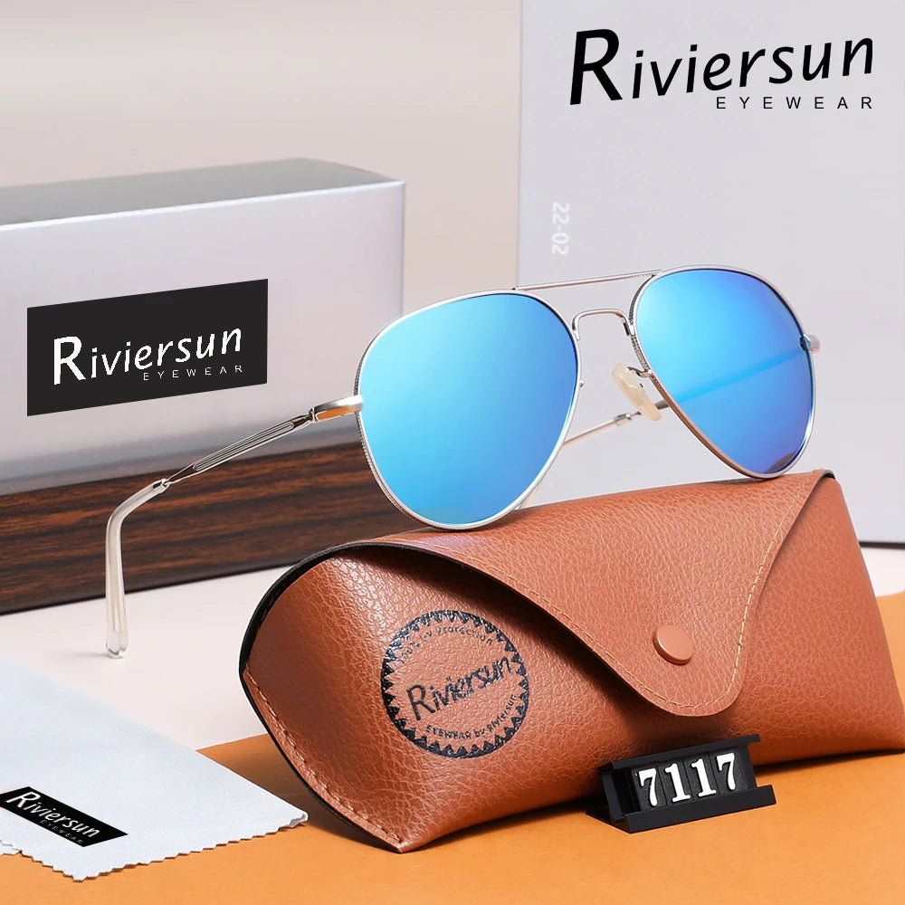 Retro Polarized Pilot Sunglasses