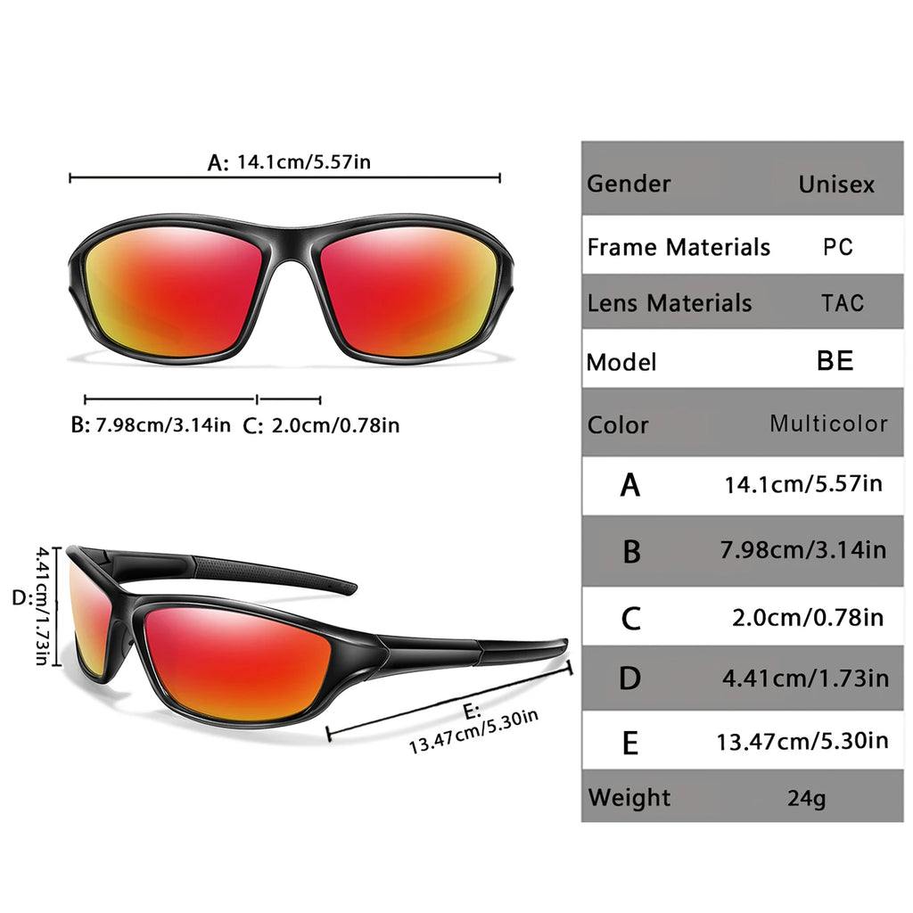 Polarized Wraparound Sport Sunglasses