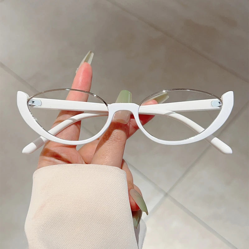 Vintage Semi-Rim Cat-Eye Glasses