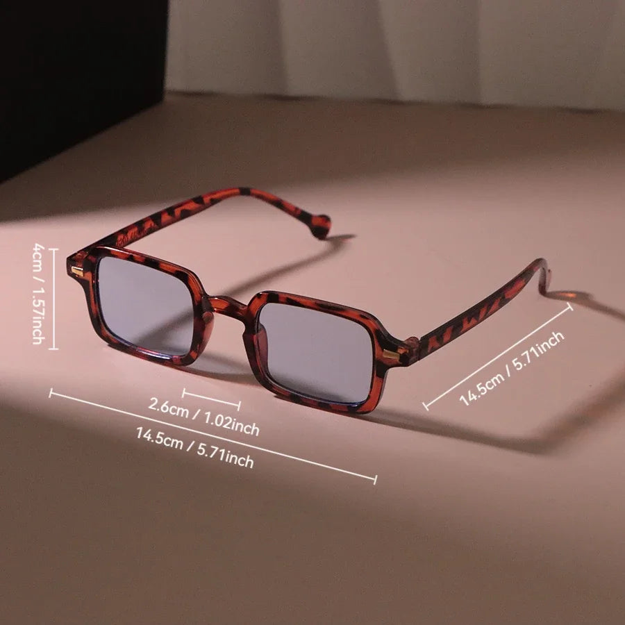 Vintage Mirrored Rectangle Sunglasses