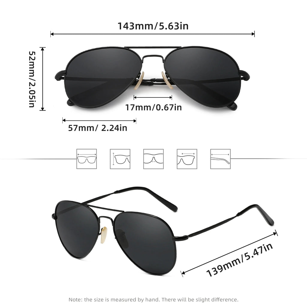 Retro Polarized Pilot Sunglasses