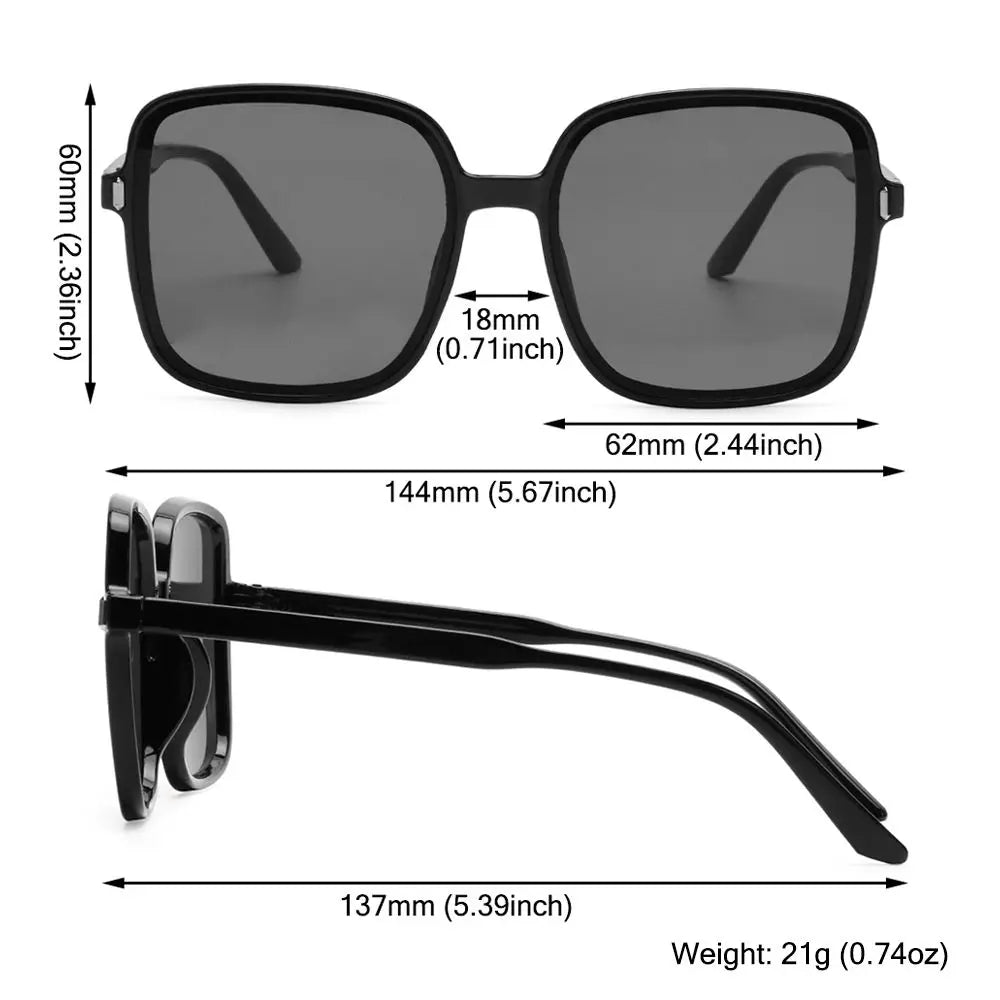 Oversized Vintage Square Sunglasses