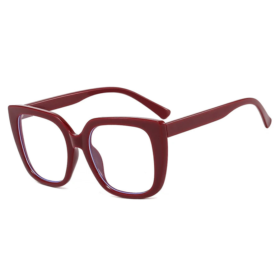 Oversized Vintage Cat-Eye Blue Light Glasses