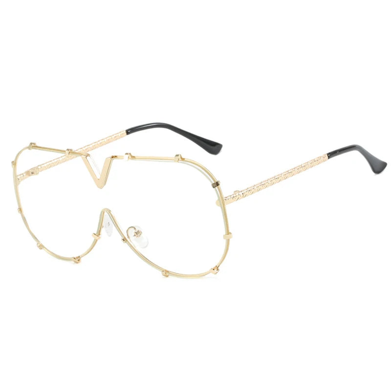 Oversized Metal Pilot Sunglasses