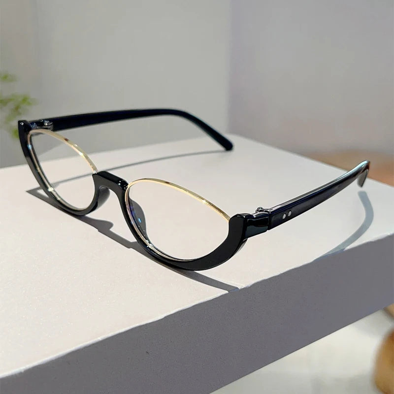 Vintage Semi-Rim Cat-Eye Glasses