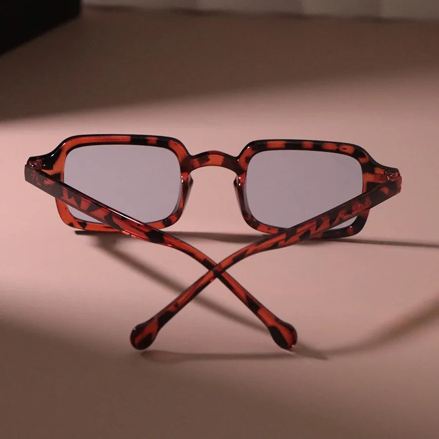Vintage Mirrored Rectangle Sunglasses