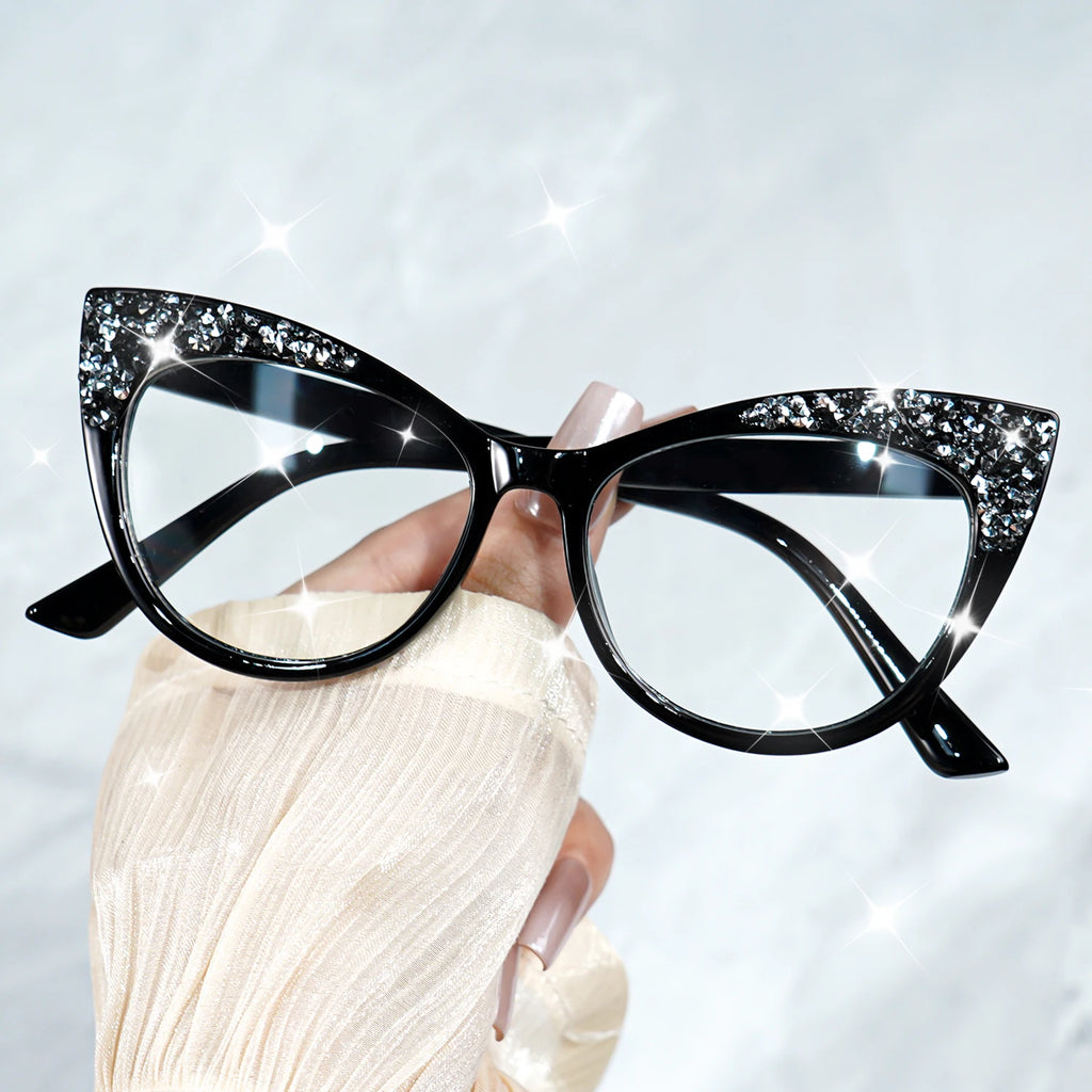 Retro Cat-Eye Clear Lens Glasses