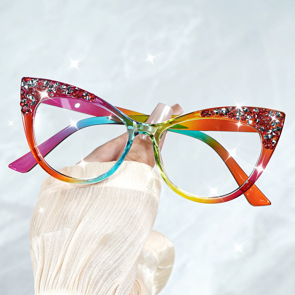Retro Cat-Eye Clear Lens Glasses