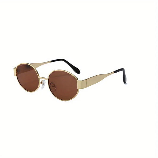Classic Gold Oval Sunglasses