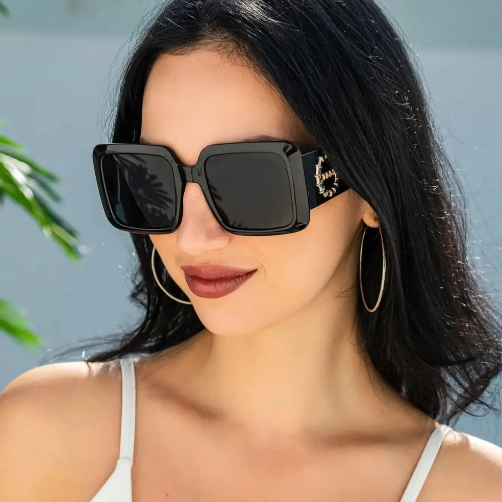 Oversized Gradient Rectangle Sunglasses