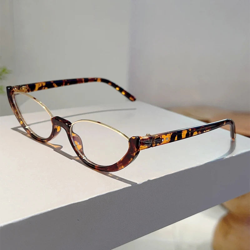 Vintage Semi-Rim Cat-Eye Glasses