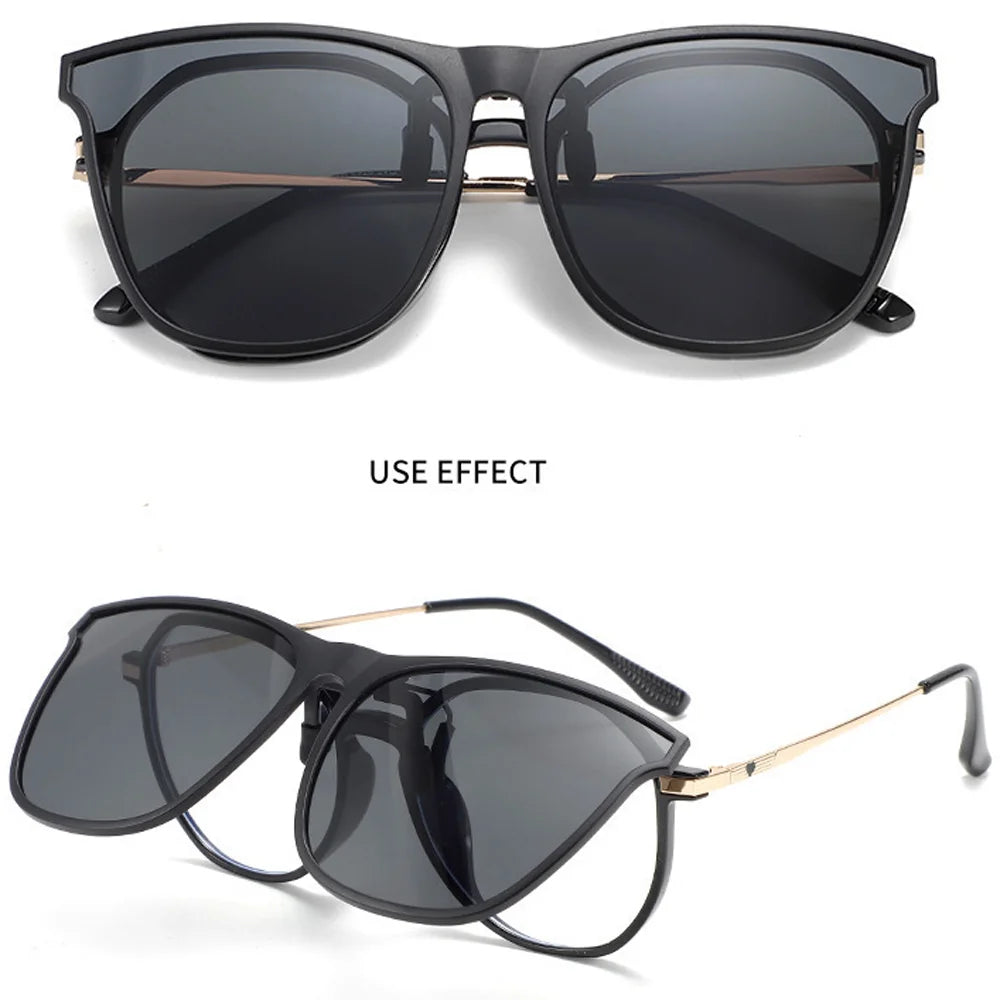 Mirrored Clip-On Sunglasses