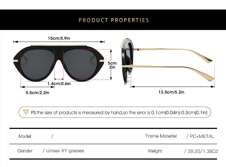 Oversized ’70s Pilot Sunglasses