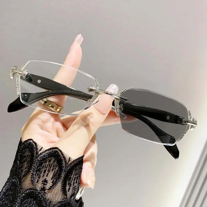 Rimless Photochromic Reading Glasses
