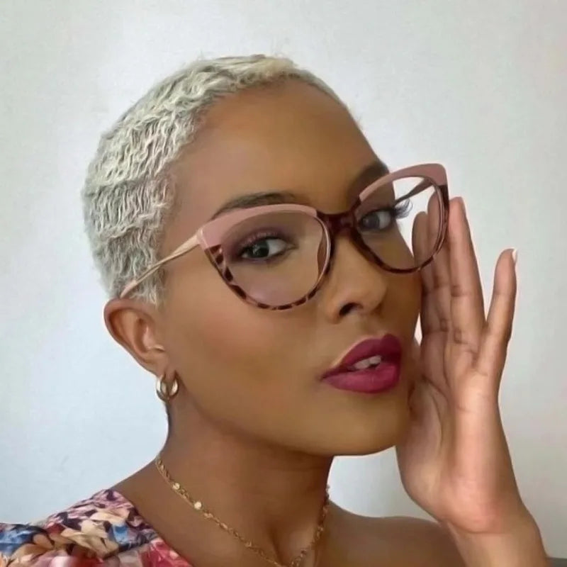 Vintage Alloy Cat-Eye Blue Light Glasses