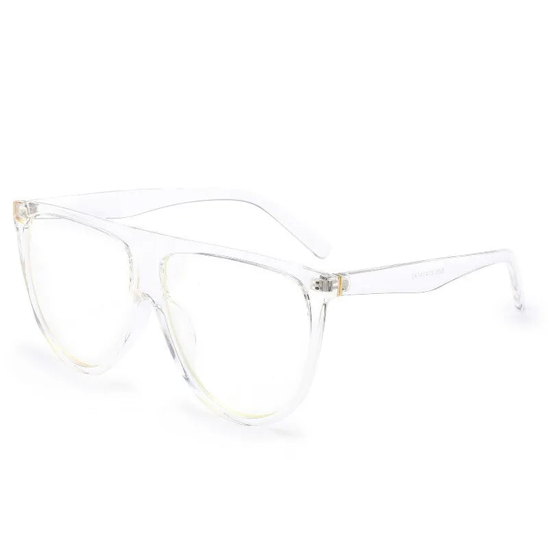 Oversized Flat-Top Shield Sunglasses