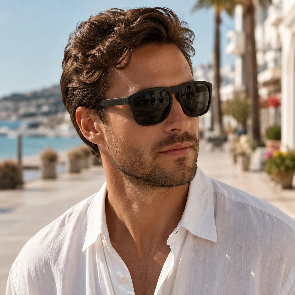 Mirrored Polarized Square Sunglasses