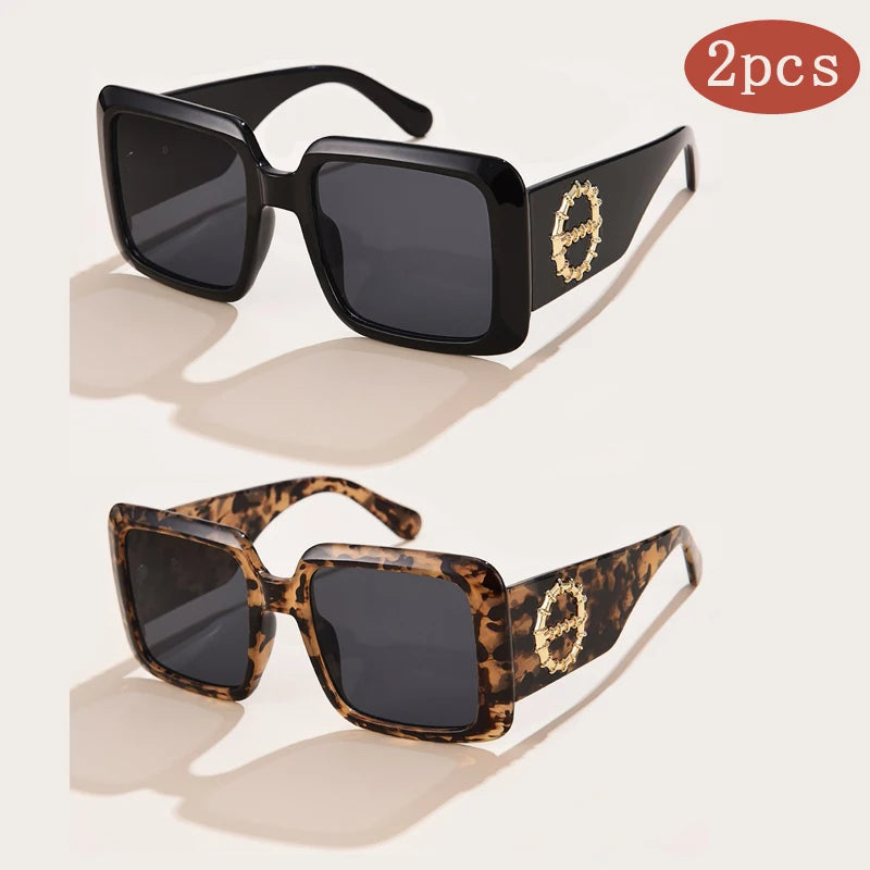 Oversized Gradient Rectangle Sunglasses