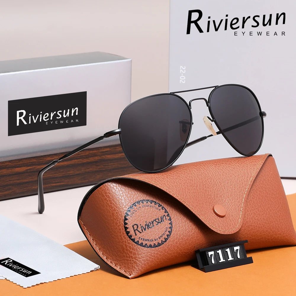 Retro Polarized Pilot Sunglasses