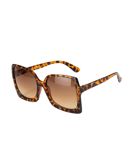 Big Frame Oversized Square Sunglasses-Leopard